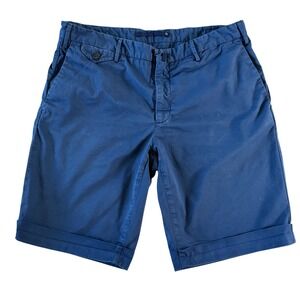 Incotex Italy Slowear Slim Fit Navy Cotton Stretch Tailored Shorts Mens 34 IT 50
